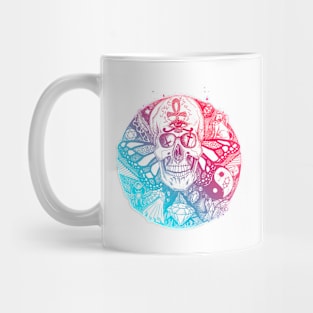 Dual Color Skull Circle of Humanity Mug